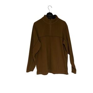 Rei men brown zip sweater